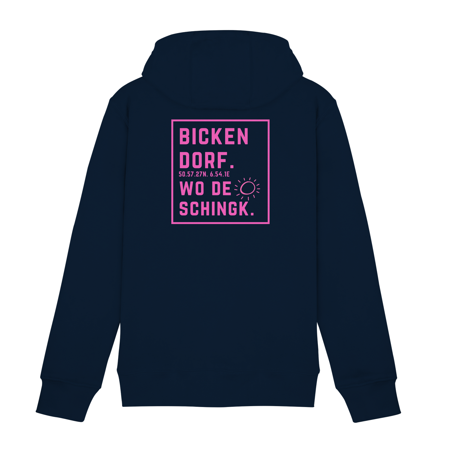 Wo de Sonn schingk - Bickendorf Druck Rücken - Zipper