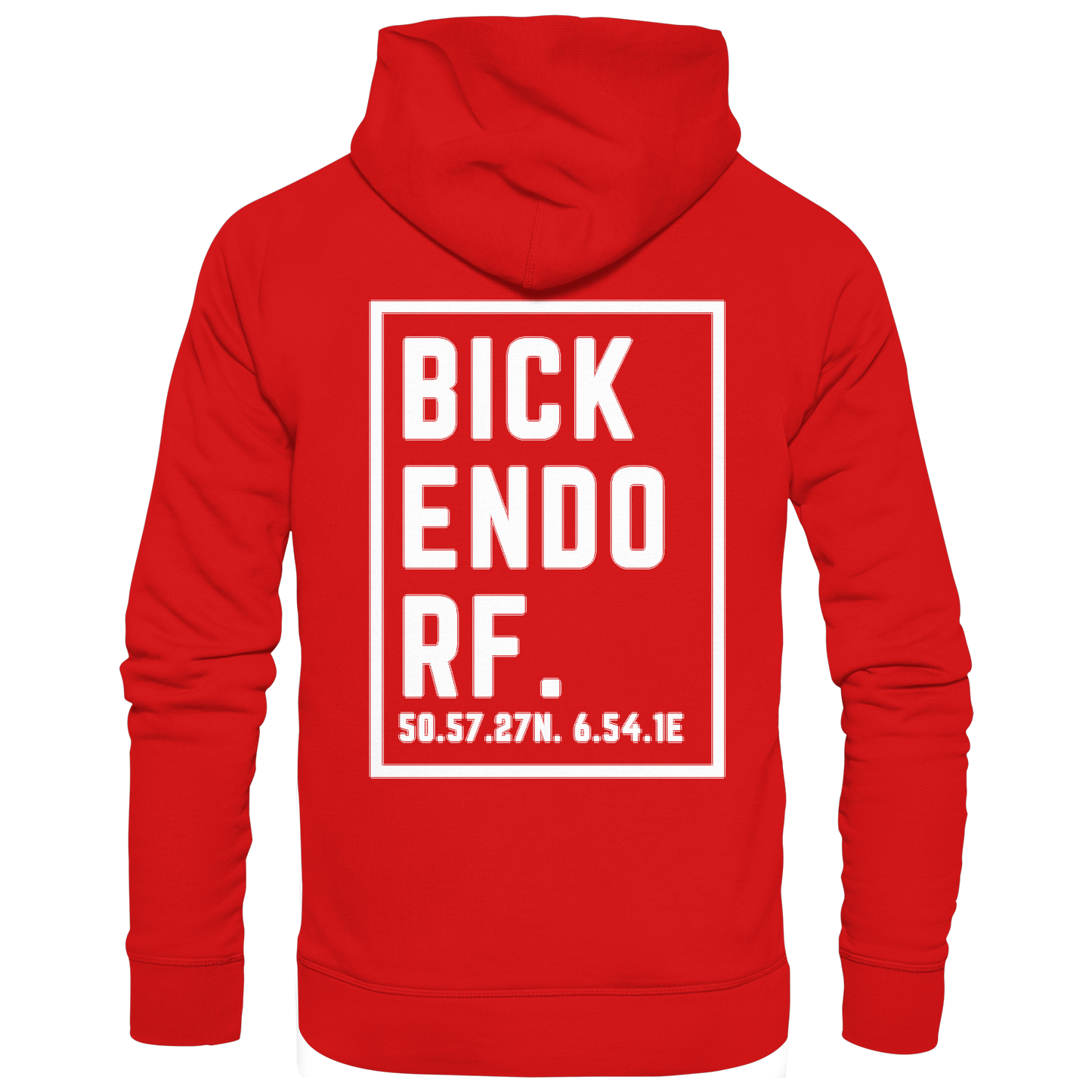 Bickendorf Koordinaten (großer Druck auf dem Rücken) - Zipper