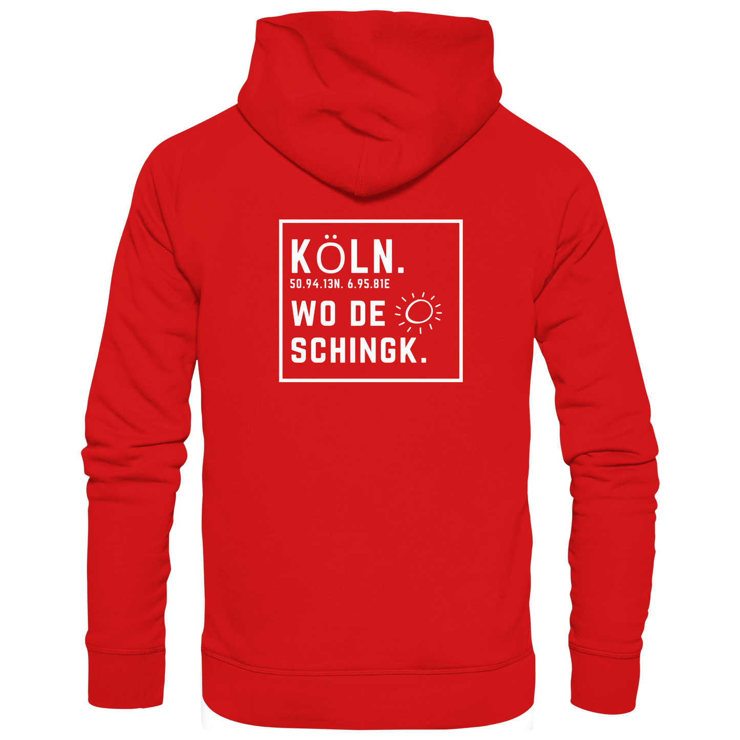 Wo de Sonn schingk - Köln Druck Rücken  - Zipper