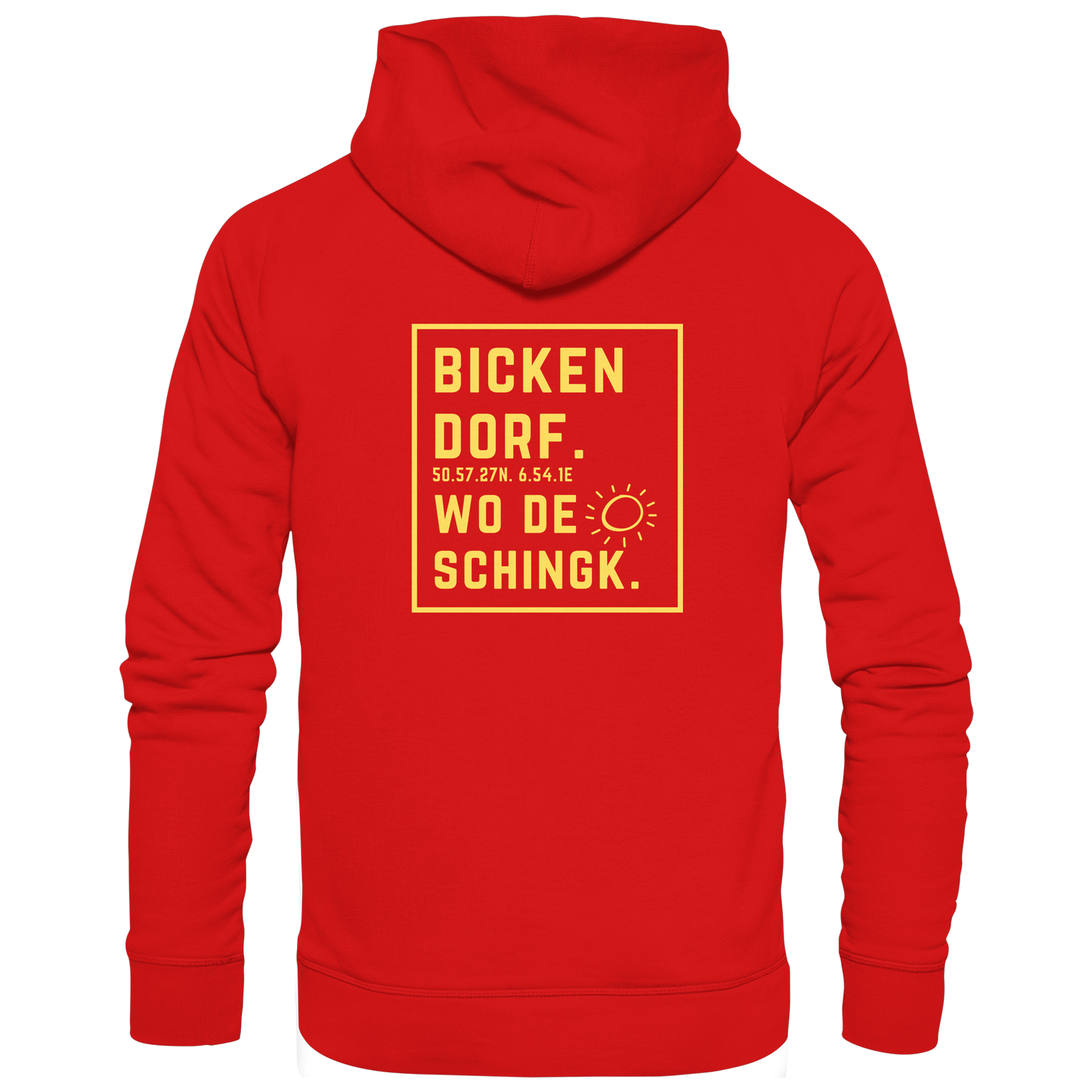 Wo de Sonn schingk - Bickendorf Druck Rücken - Zipper