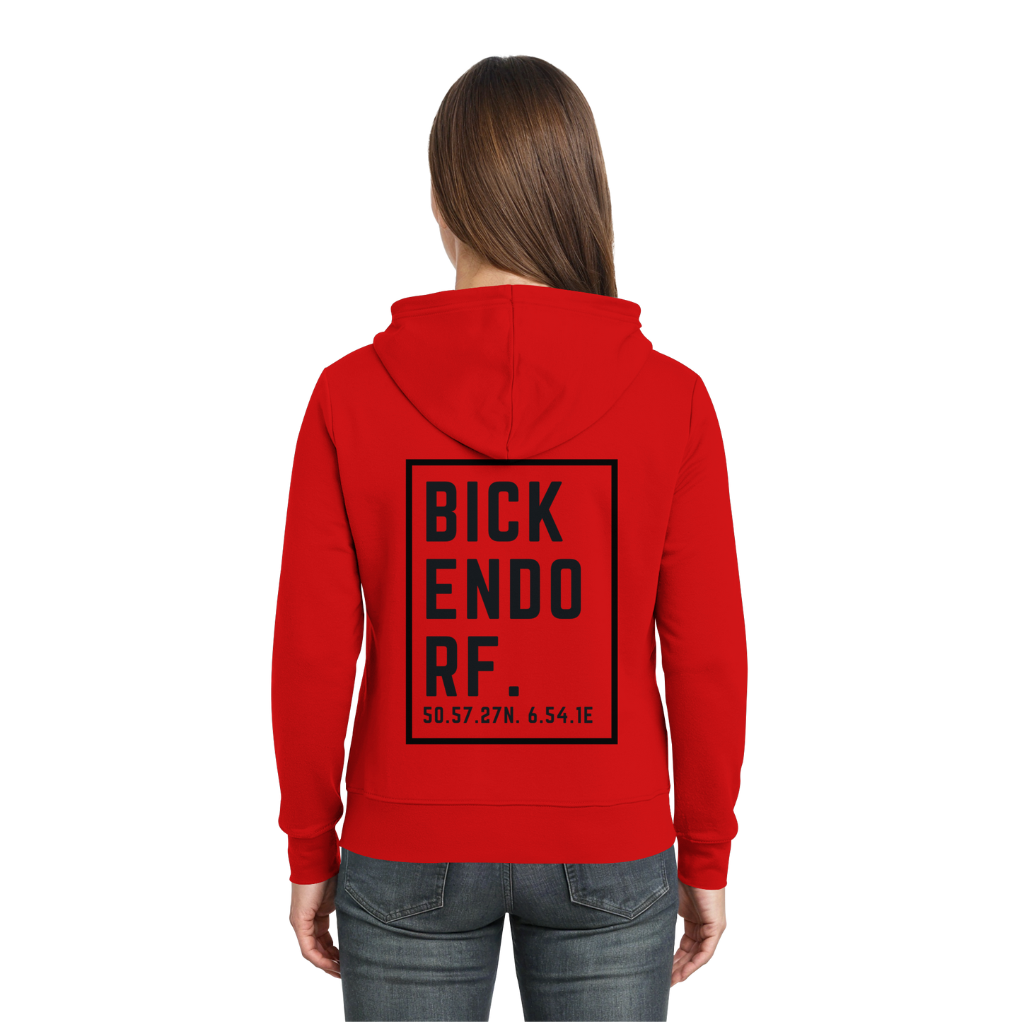 Bickendorf Koordinaten (großer Druck auf dem Rücken) - Zipper