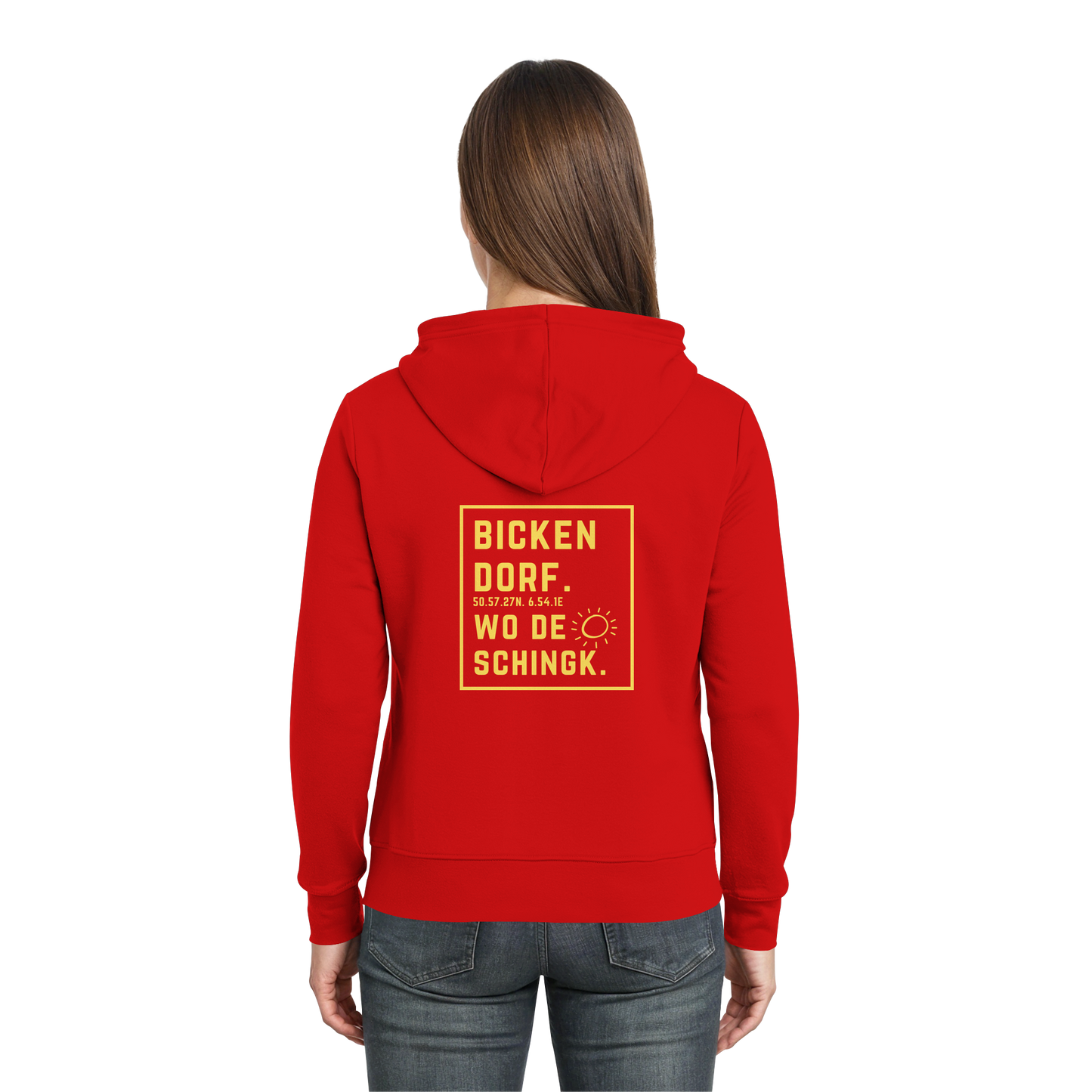 Wo de Sonn schingk - Bickendorf Druck Rücken - Zipper