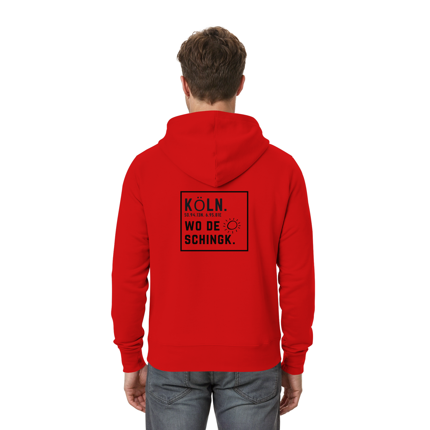 Wo de Sonn schingk - Köln Druck Rücken  - Zipper