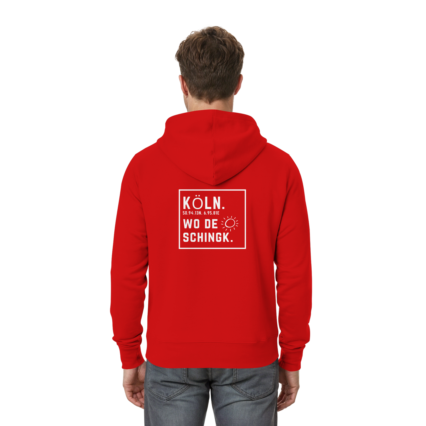 Wo de Sonn schingk - Köln Druck Rücken  - Zipper