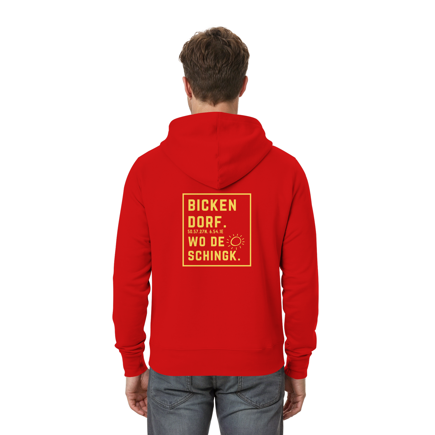 Wo de Sonn schingk - Bickendorf Druck Rücken - Zipper