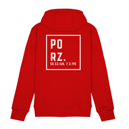 Porz Koordinaten (großer Druck Rücken) - Zipper