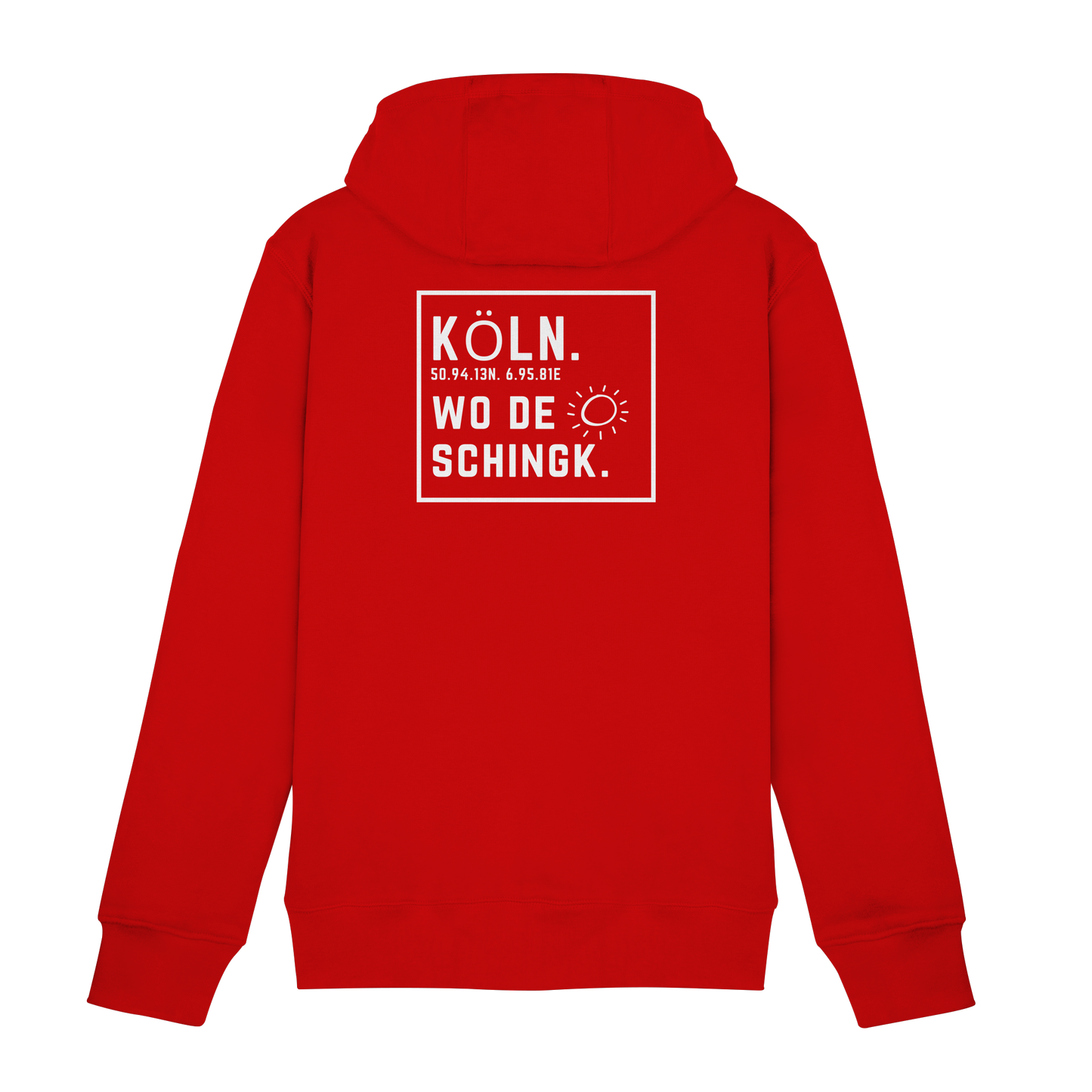 Wo de Sonn schingk - Köln Druck Rücken  - Zipper