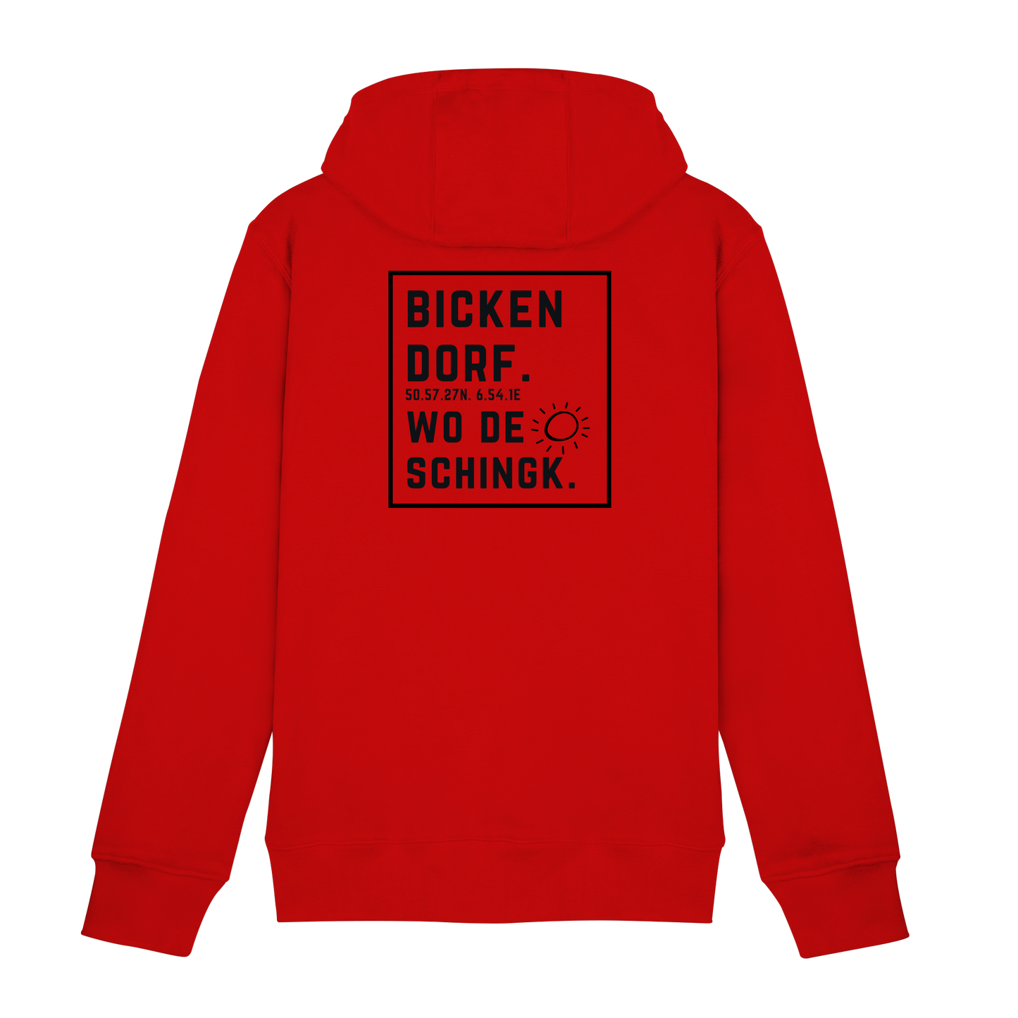 Wo de Sonn schingk - Bickendorf Druck Rücken - Zipper