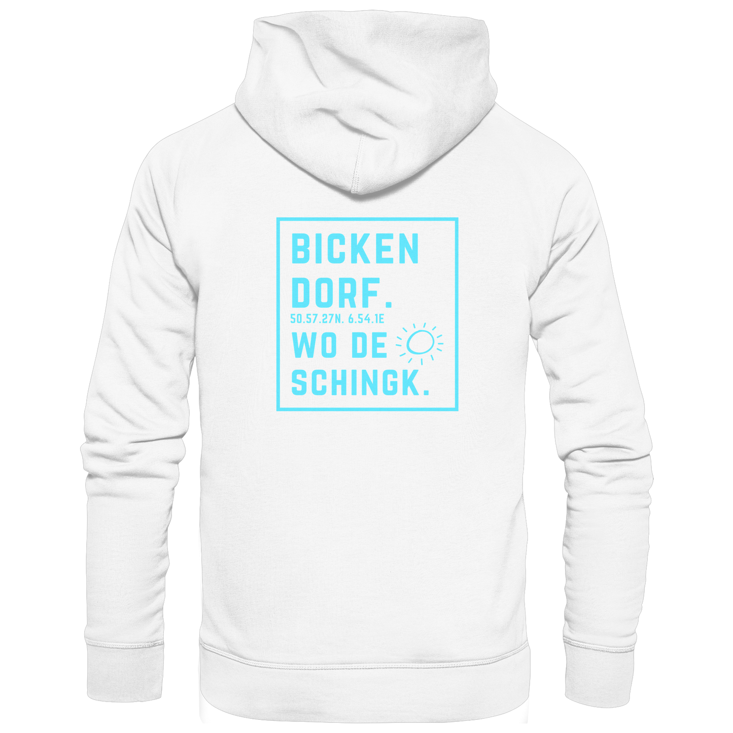 Wo de Sonn schingk - Bickendorf Druck Rücken - Zipper