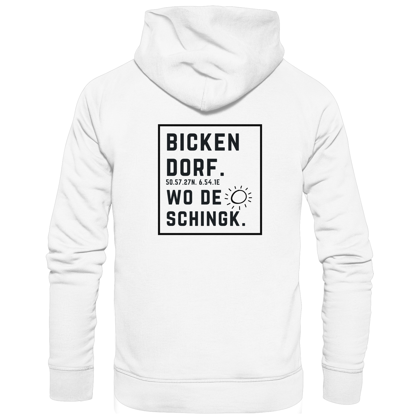 Wo de Sonn schingk - Bickendorf Druck Rücken - Zipper