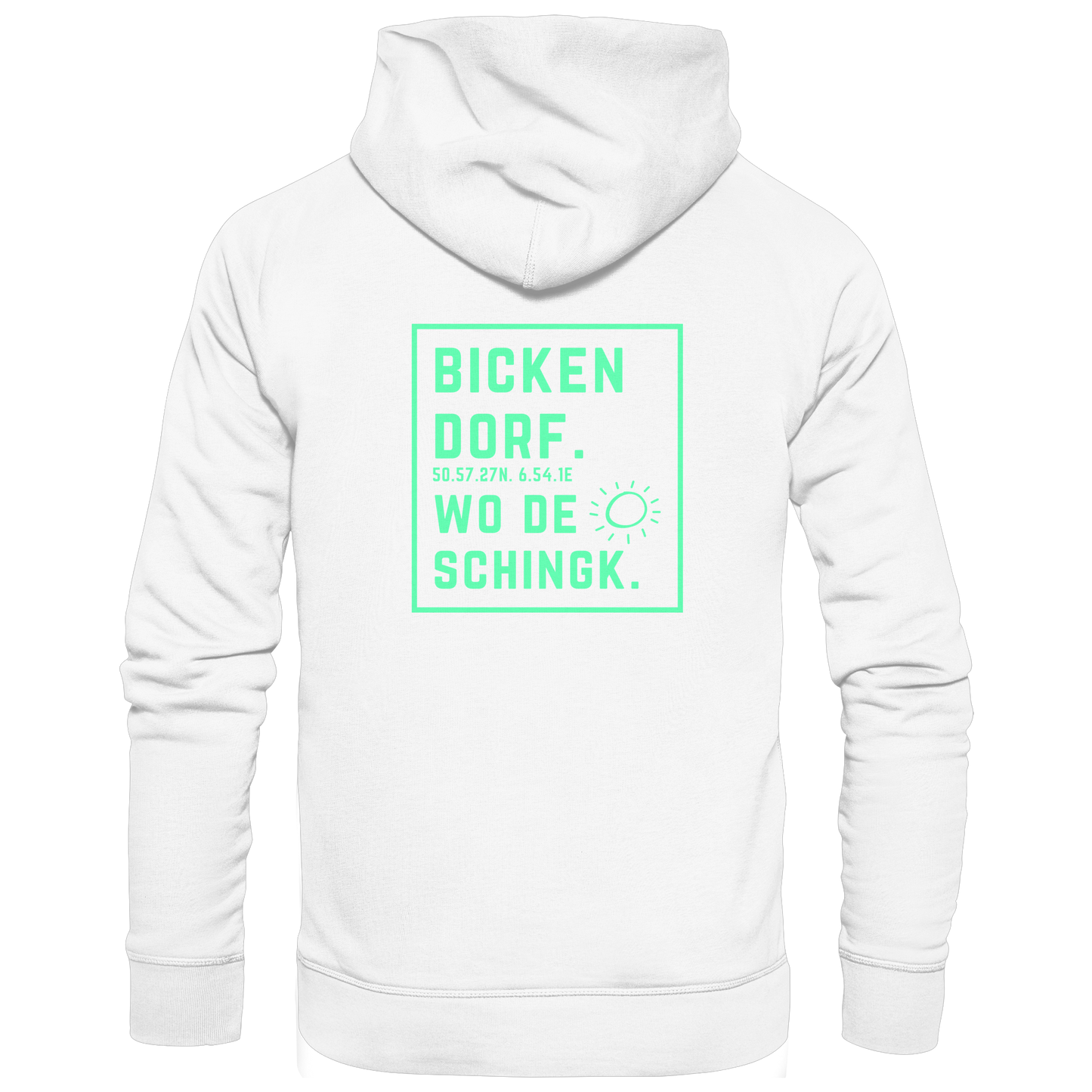 Wo de Sonn schingk - Bickendorf Druck Rücken - Zipper