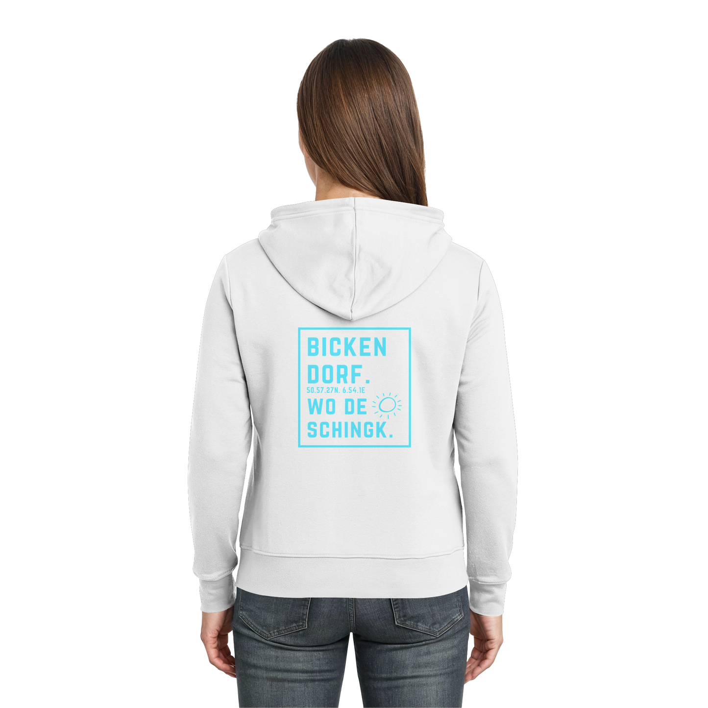 Wo de Sonn schingk - Bickendorf Druck Rücken - Zipper
