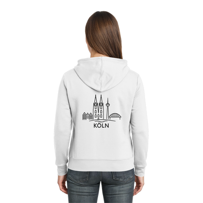 Köln Skyline (großer Druck auf dem Rücken) - Zipper