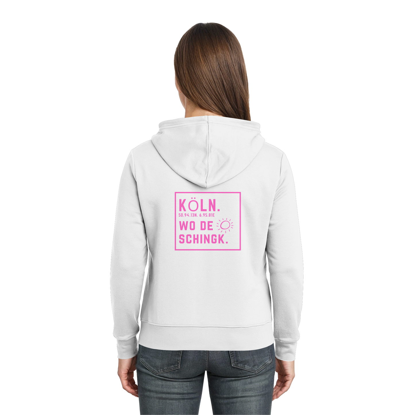 Wo de Sonn schingk - Köln Druck Rücken - Zipper