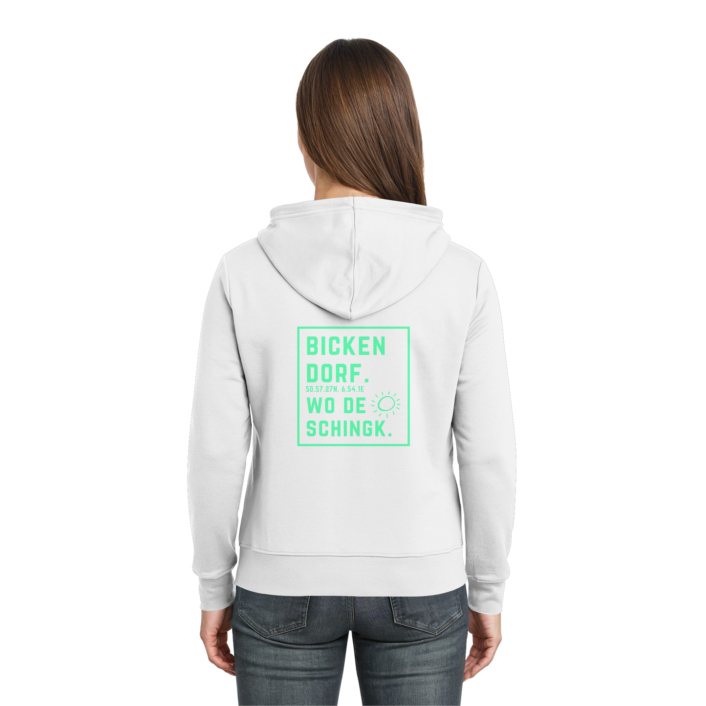 Wo de Sonn schingk - Bickendorf Druck Rücken - Zipper