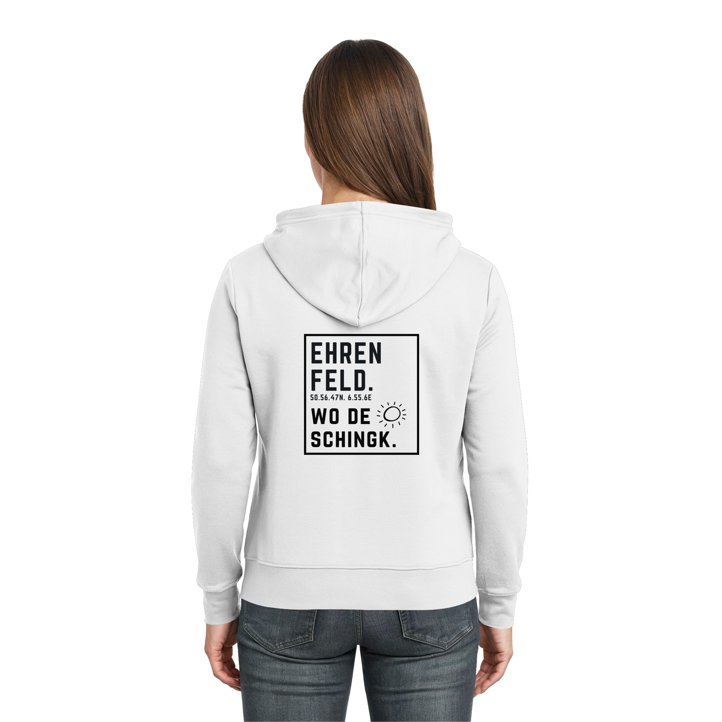 Wo de Sonn schingk - Ehrenfeld Druck Rücken - Zipper