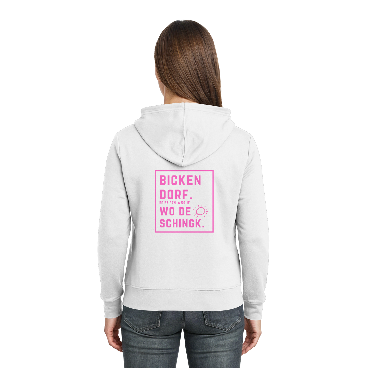 Wo de Sonn schingk - Bickendorf Druck Rücken - Zipper