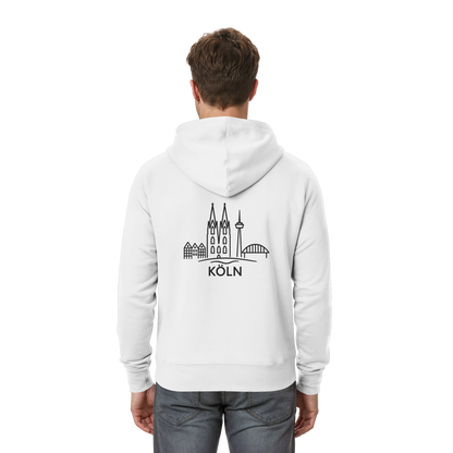 Köln Skyline (großer Druck auf dem Rücken) - Zipper