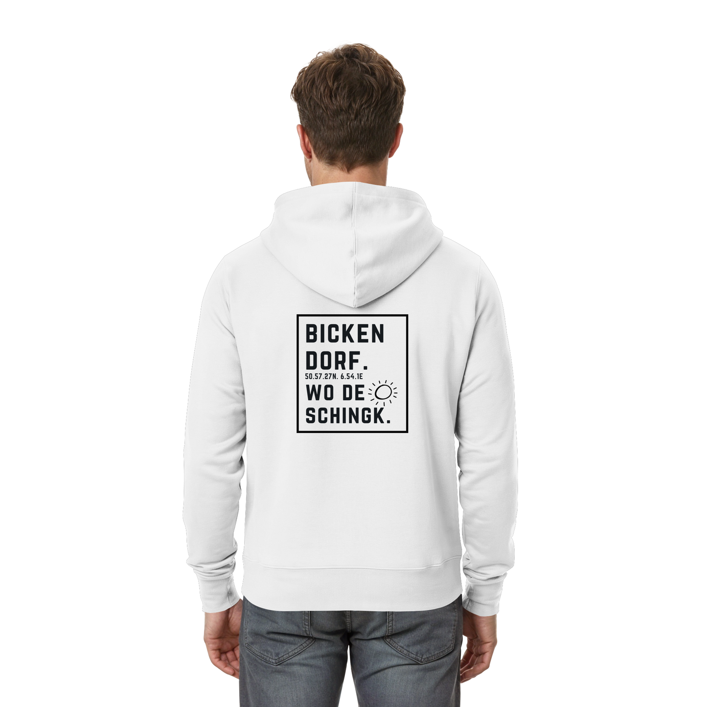 Wo de Sonn schingk - Bickendorf Druck Rücken - Zipper