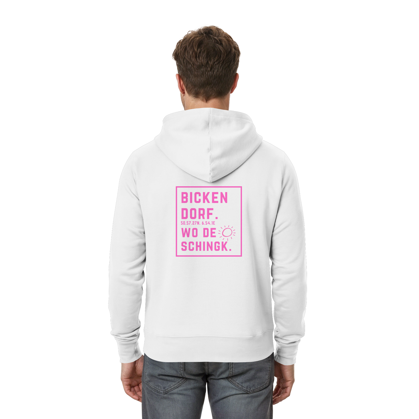 Wo de Sonn schingk - Bickendorf Druck Rücken - Zipper