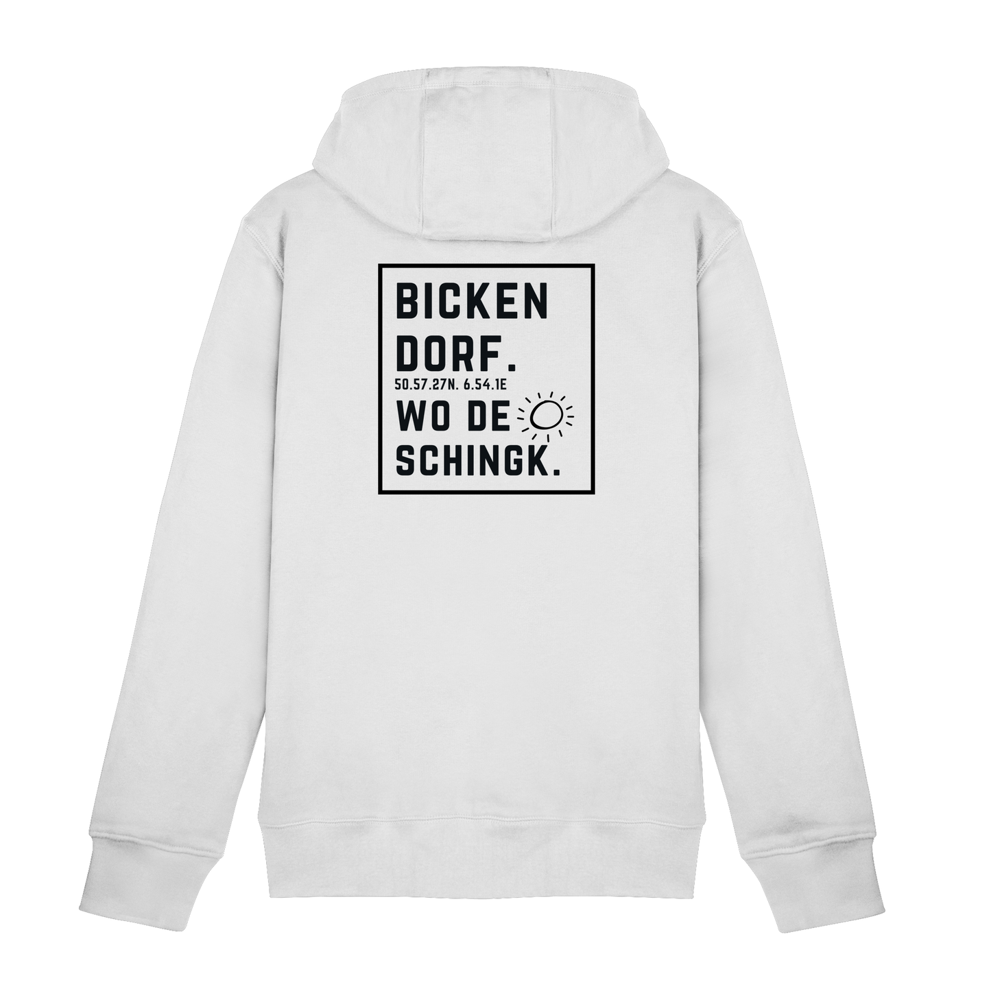 Wo de Sonn schingk - Bickendorf Druck Rücken - Zipper