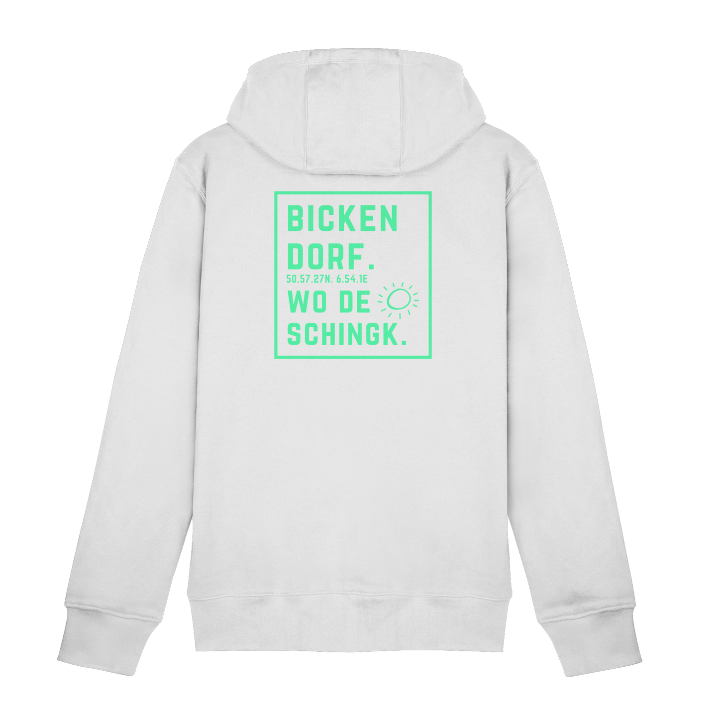 Wo de Sonn schingk - Bickendorf Druck Rücken - Zipper
