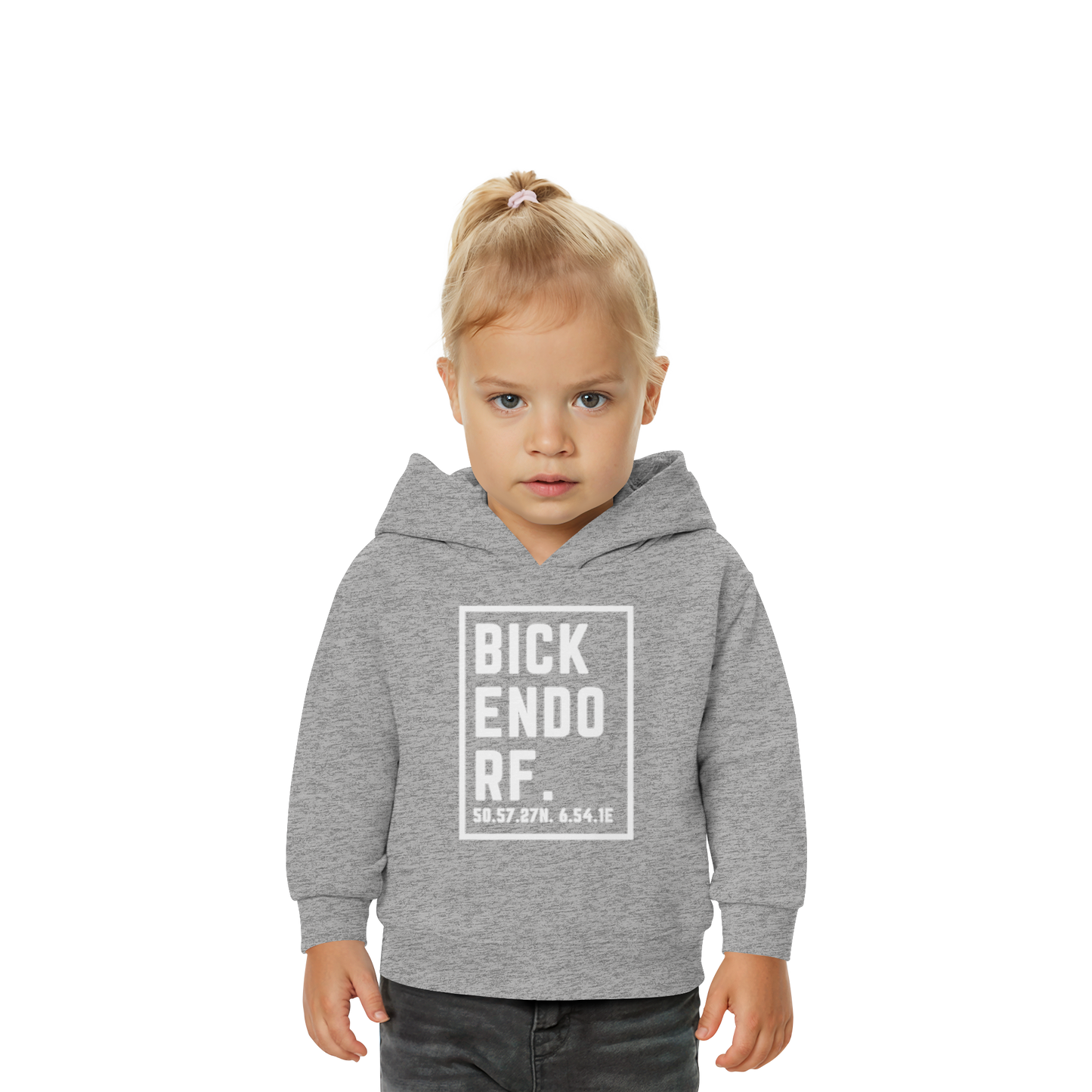 Bickendorf Koordinaten (großer Druck auf der Brust) - Baby Organic Hoodie