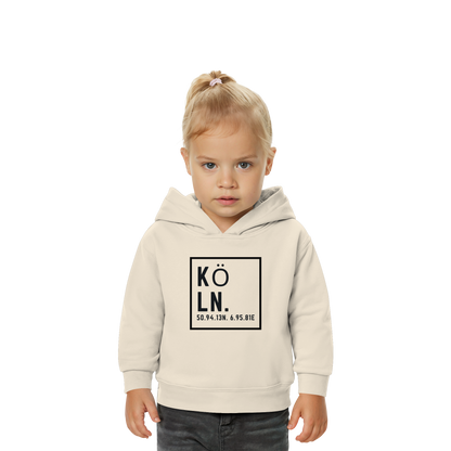Köln Koordinaten (großer Druck auf der Brust) - Baby Organic Hoodie
