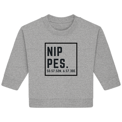 Nippes Koordinaten (großer Druck auf der Brust) - Baby Organic Sweatshirt