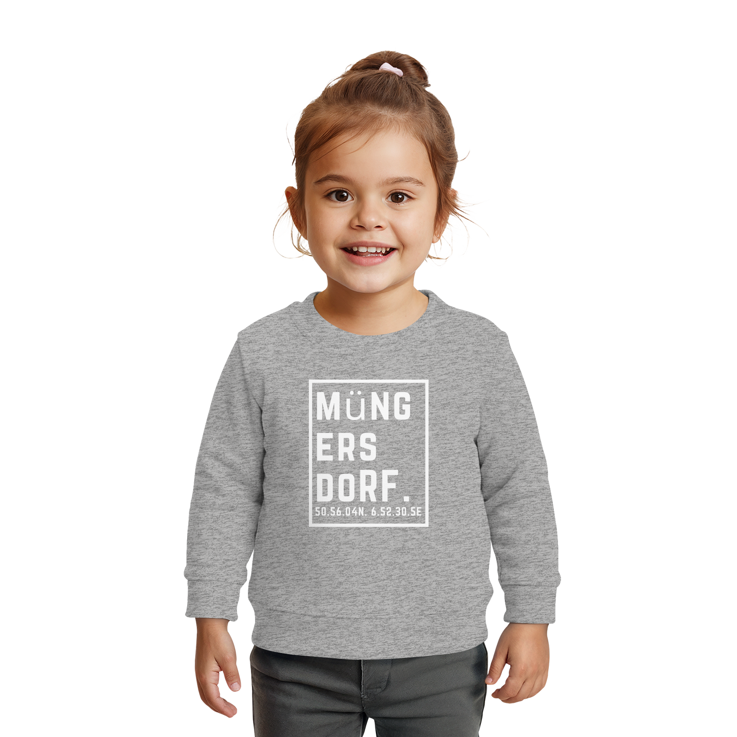 Müngersdorf Koordinaten (großer Druck auf der Brust) - Baby Organic Sweatshirt