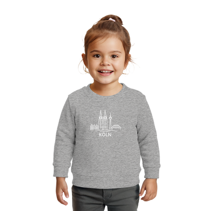Köln Skyline (großer Druck auf der Brust) - Baby Organic Sweatshirt