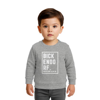 Bickendorf Koordinaten (großer Druck auf der Brust) - Baby Organic Sweatshirt