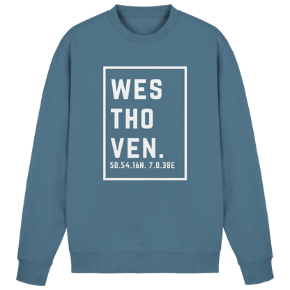 Westhoven Koordinaten (großer Druck auf der Brust) - Basic Sweatshirt
