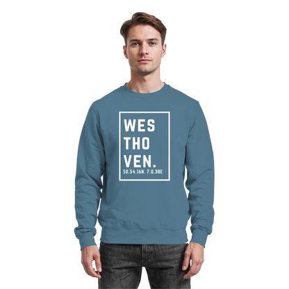 Westhoven Koordinaten (großer Druck auf der Brust) - Basic Sweatshirt