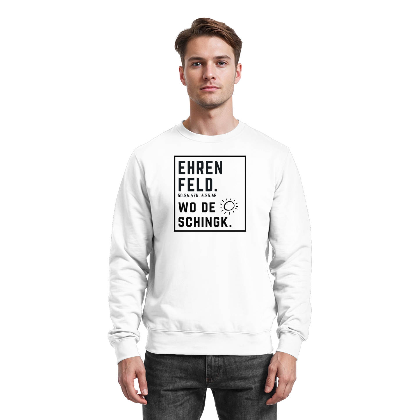 Wo de Sonn schingk - Ehrenfeld Druck  - Basic Sweatshirt
