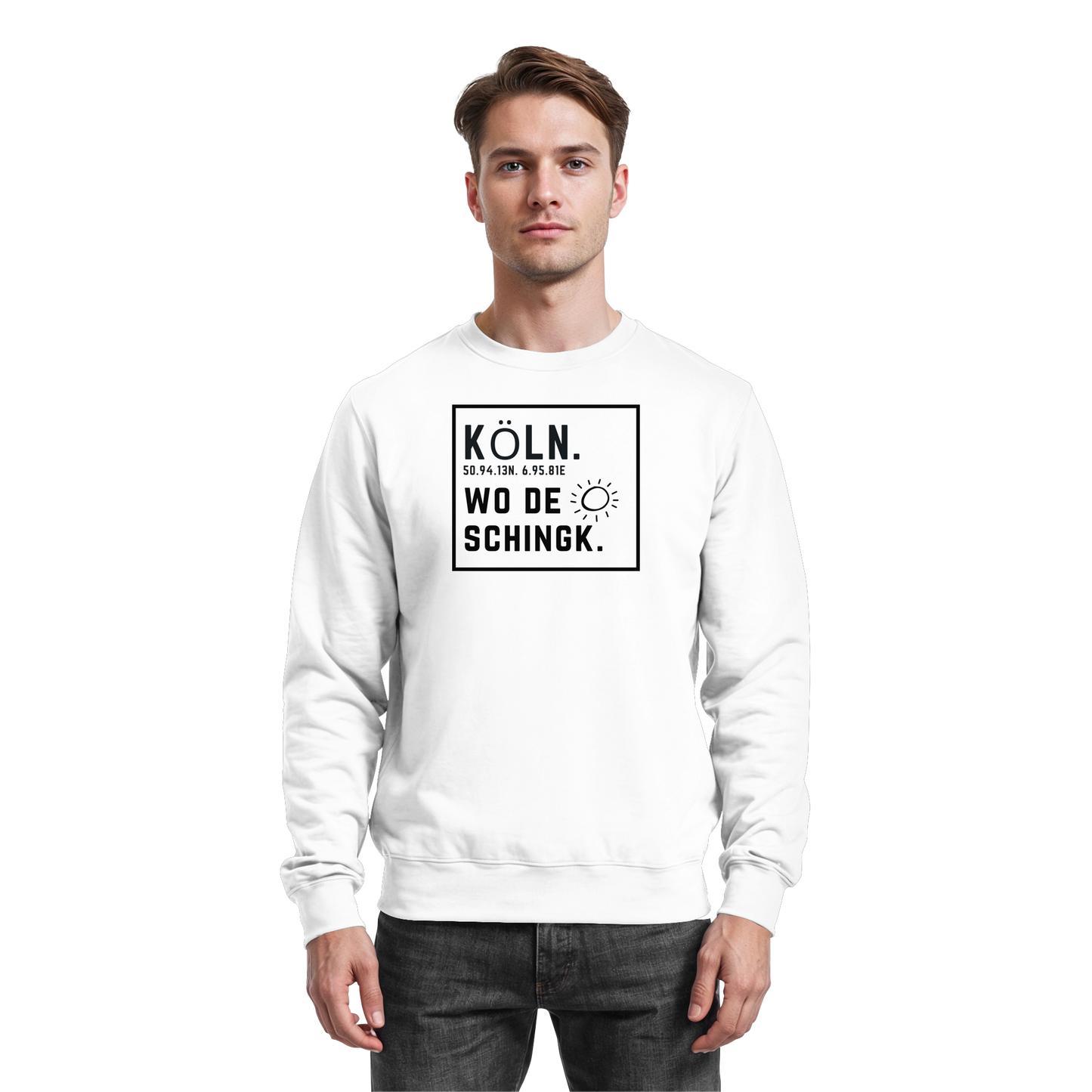 Wo de Sonn schingk - Köln Druck   - Basic Sweatshirt