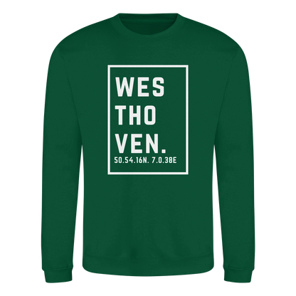 Westhoven Koordinaten (großer Druck auf der Brust) - Basic Sweatshirt
