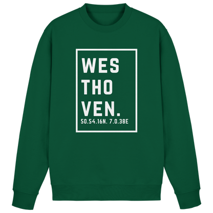 Westhoven Koordinaten (großer Druck auf der Brust) - Basic Sweatshirt