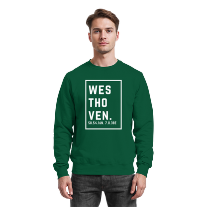 Westhoven Koordinaten (großer Druck auf der Brust) - Basic Sweatshirt