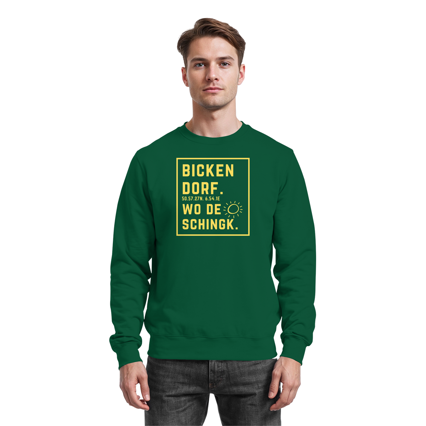Wo de Sonn schingk - Bickendorf Druck - Basic Sweatshirt