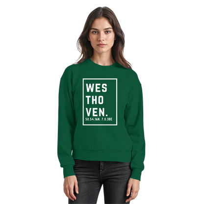 Westhoven Koordinaten (großer Druck auf der Brust) - Basic Sweatshirt