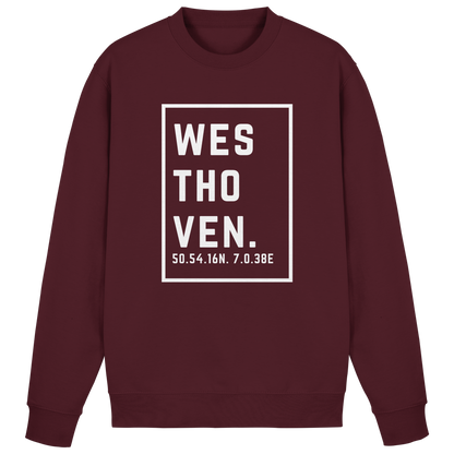 Westhoven Koordinaten (großer Druck auf der Brust) - Basic Sweatshirt