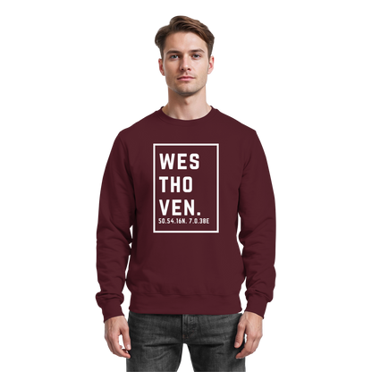 Westhoven Koordinaten (großer Druck auf der Brust) - Basic Sweatshirt