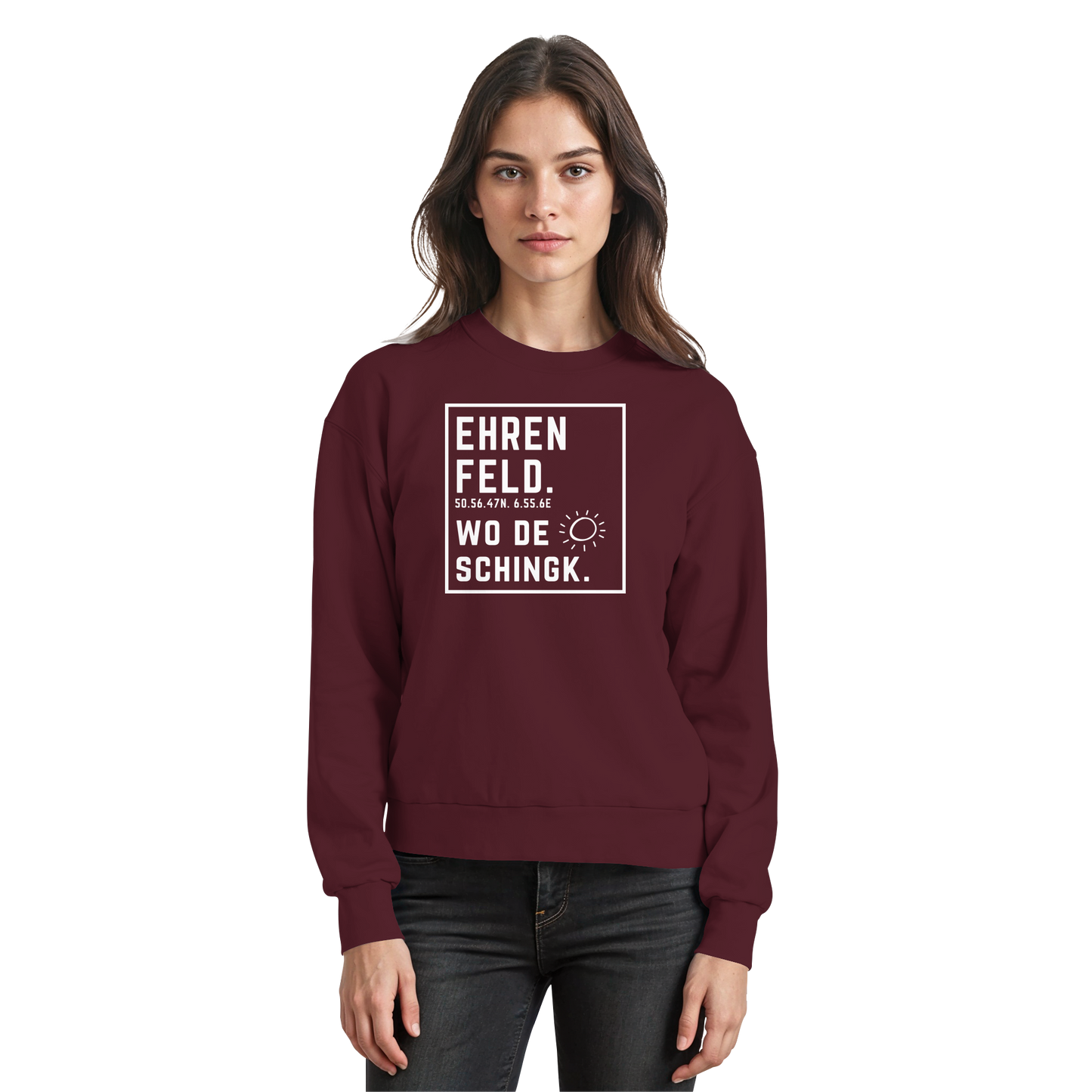 Wo de Sonn schingk - Ehrenfeld Druck - Basic Sweatshirt