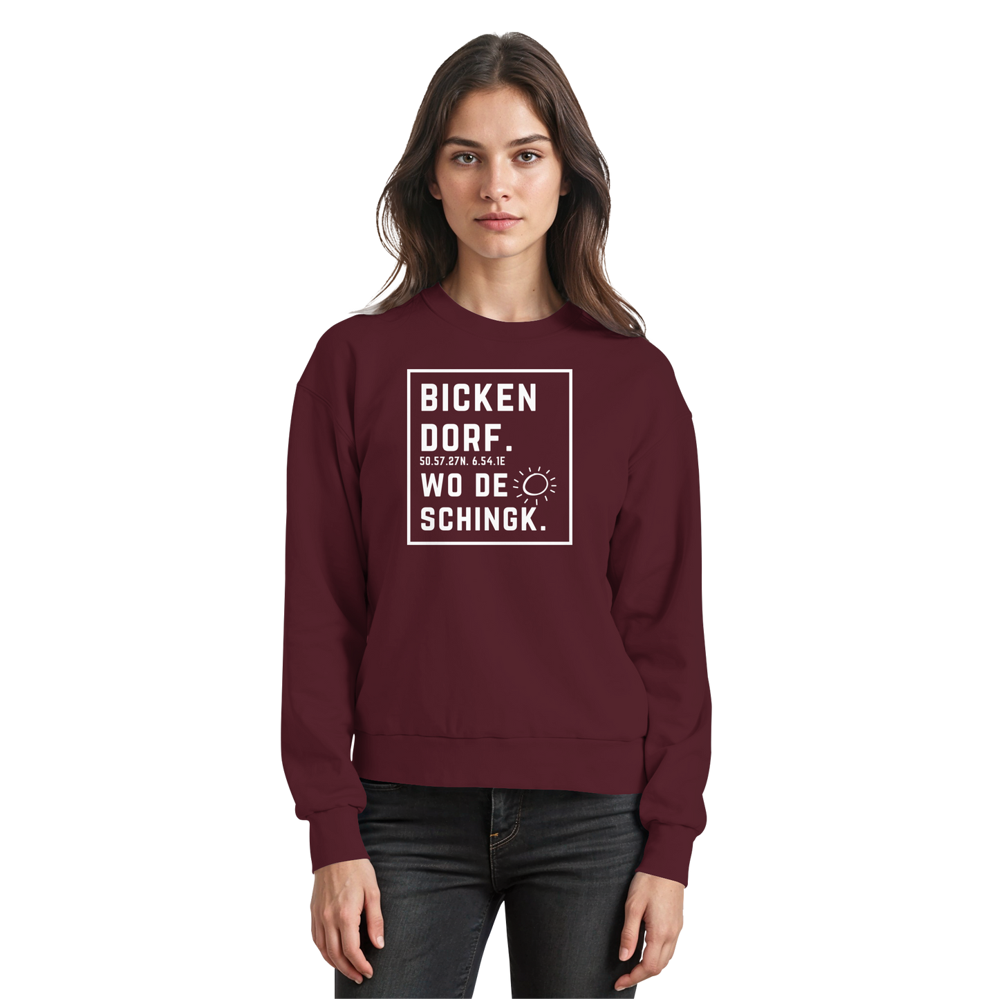 Wo de Sonn schingk - Bickendorf Druck - Basic Sweatshirt