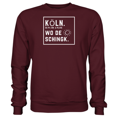 Wo de Sonn schingk - Köln Druck - Basic Sweatshirt