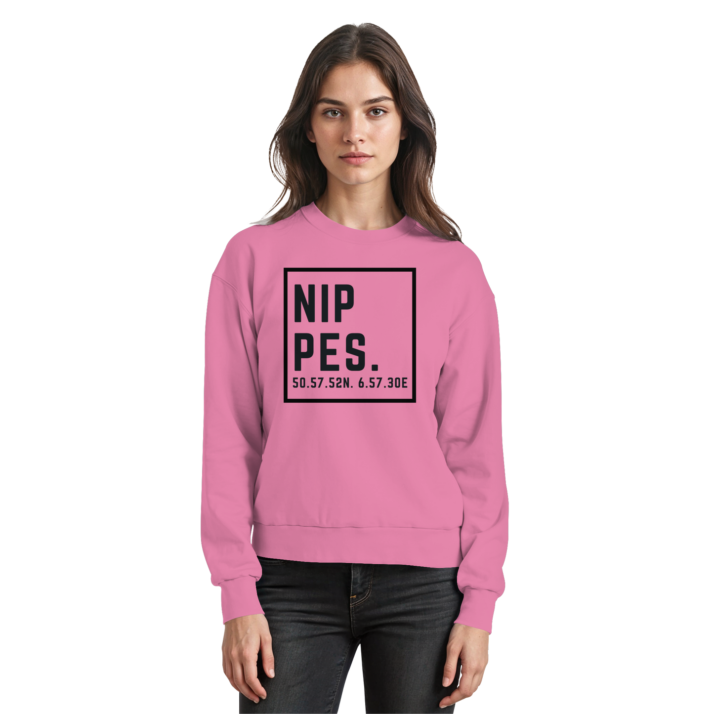 Nippes Koordinaten (großer Druck auf der Brust) - Basic Sweatshirt