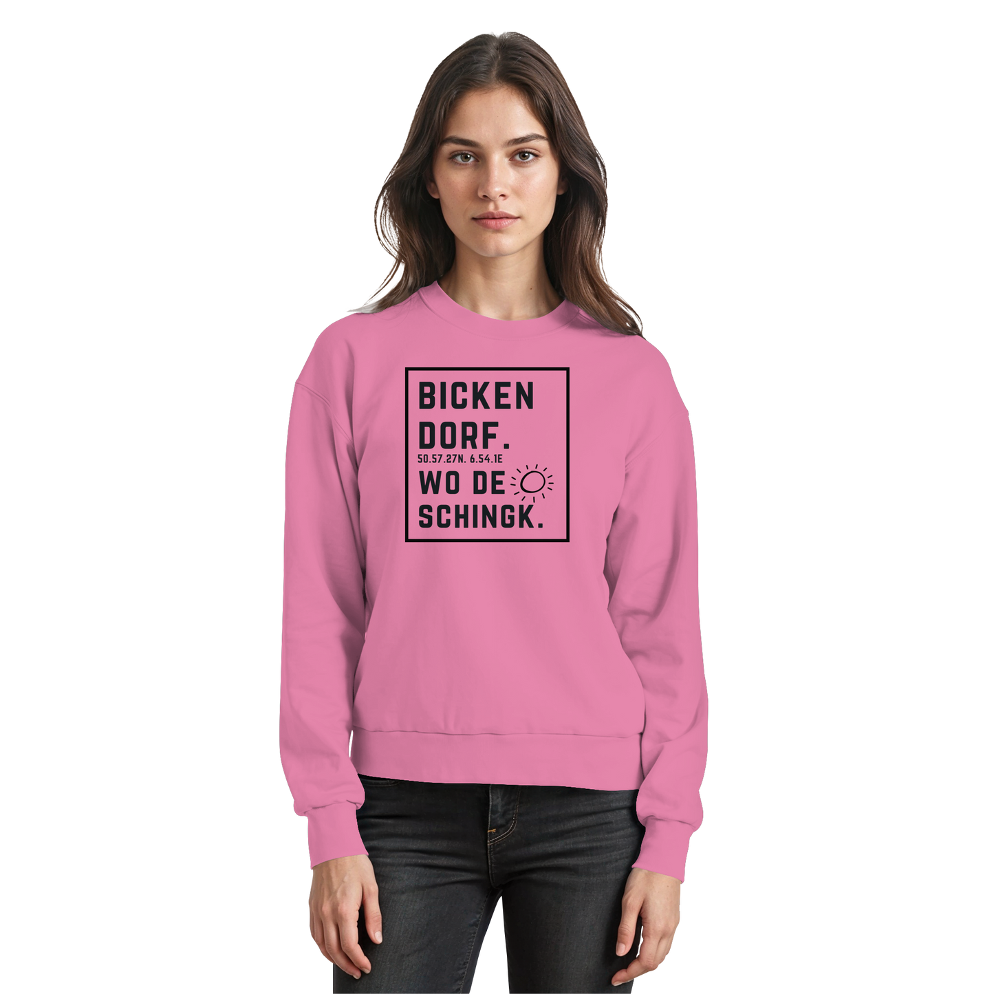 Wo de Sonn schingk - Bickendorf Druck  - Basic Sweatshirt