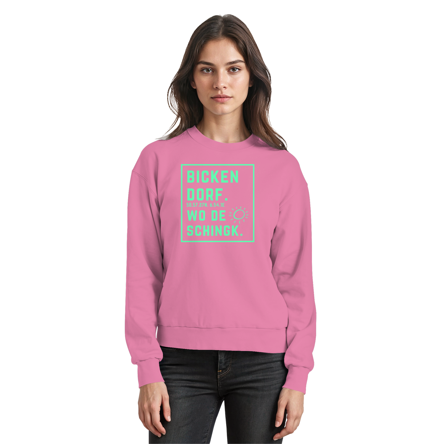 Wo de Sonn schingk - Bickendorf Druck - Basic Sweatshirt