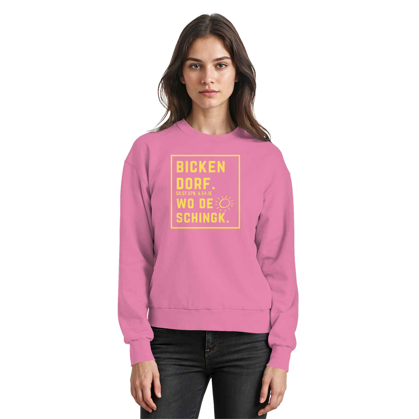 Wo de Sonn schingk - Bickendorf Druck - Basic Sweatshirt